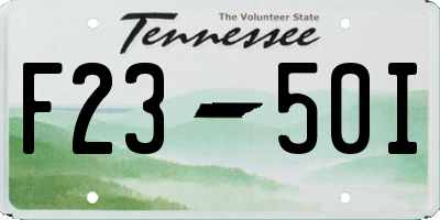 TN license plate F2350I