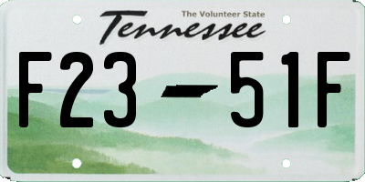 TN license plate F2351F