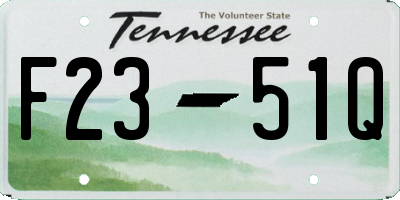 TN license plate F2351Q