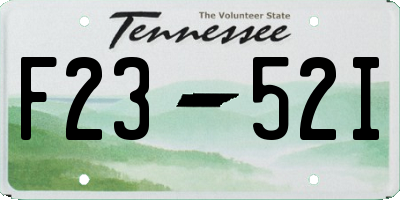 TN license plate F2352I