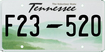 TN license plate F2352O