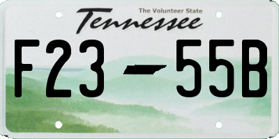 TN license plate F2355B