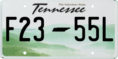 TN license plate F2355L