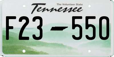 TN license plate F2355O