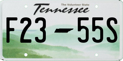 TN license plate F2355S