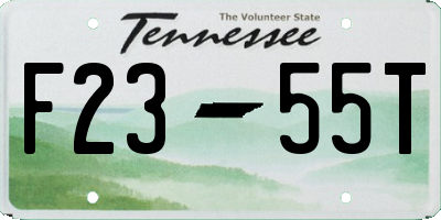 TN license plate F2355T