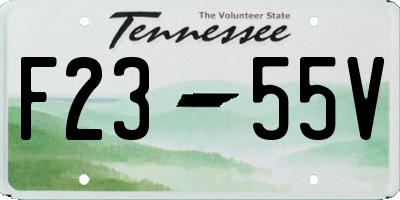 TN license plate F2355V