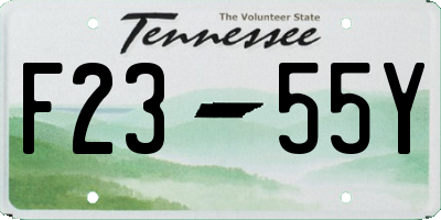 TN license plate F2355Y