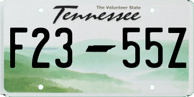 TN license plate F2355Z
