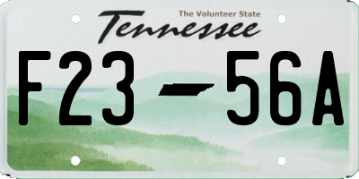 TN license plate F2356A