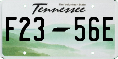TN license plate F2356E