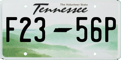 TN license plate F2356P