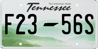 TN license plate F2356S