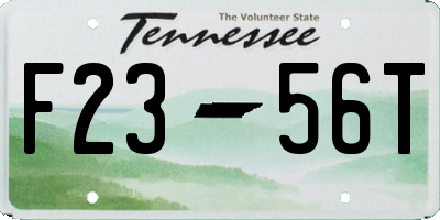 TN license plate F2356T