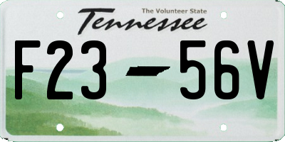 TN license plate F2356V