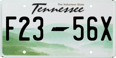TN license plate F2356X