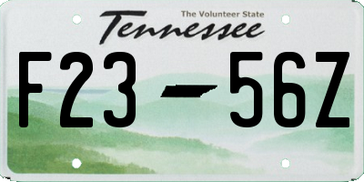 TN license plate F2356Z