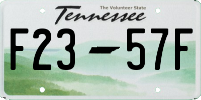TN license plate F2357F