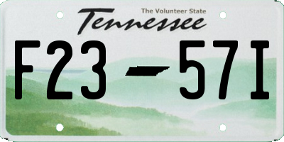 TN license plate F2357I
