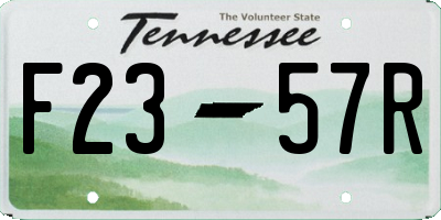 TN license plate F2357R