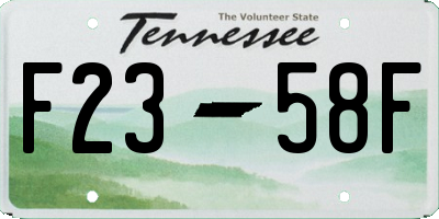 TN license plate F2358F