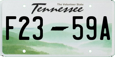 TN license plate F2359A