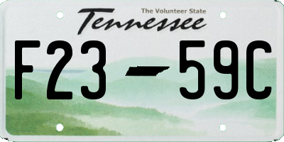 TN license plate F2359C