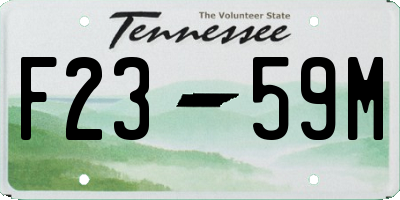TN license plate F2359M