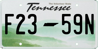 TN license plate F2359N