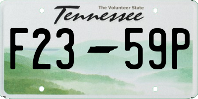 TN license plate F2359P