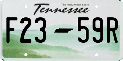 TN license plate F2359R