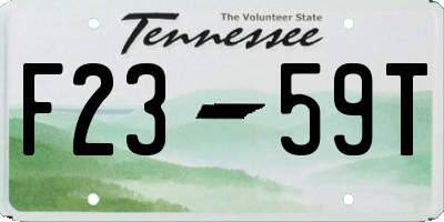 TN license plate F2359T