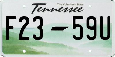 TN license plate F2359U