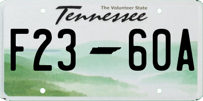 TN license plate F2360A