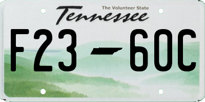 TN license plate F2360C