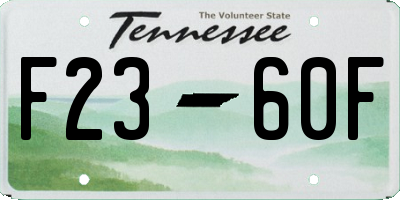TN license plate F2360F