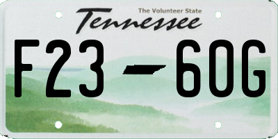 TN license plate F2360G