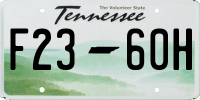 TN license plate F2360H