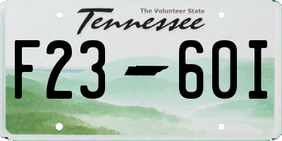 TN license plate F2360I