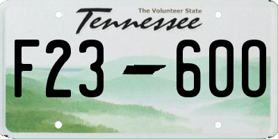 TN license plate F2360O