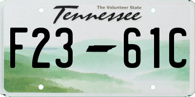 TN license plate F2361C