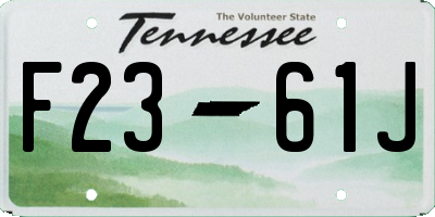 TN license plate F2361J