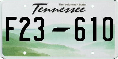 TN license plate F2361O