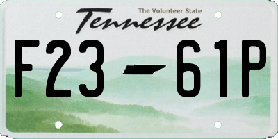 TN license plate F2361P