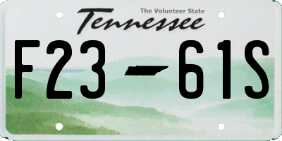 TN license plate F2361S