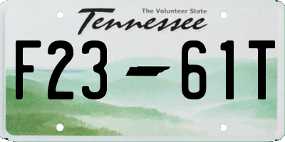 TN license plate F2361T