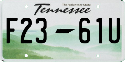 TN license plate F2361U