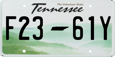 TN license plate F2361Y