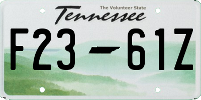 TN license plate F2361Z