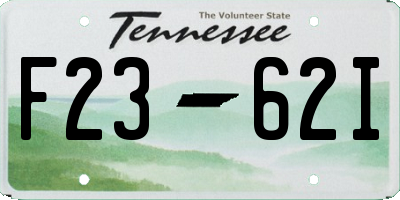 TN license plate F2362I